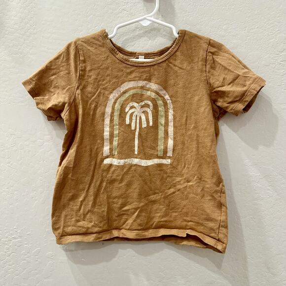 Rylee + Cru Palm Tree Graphic Short Sleeve Shirt - Picture 1 of 6